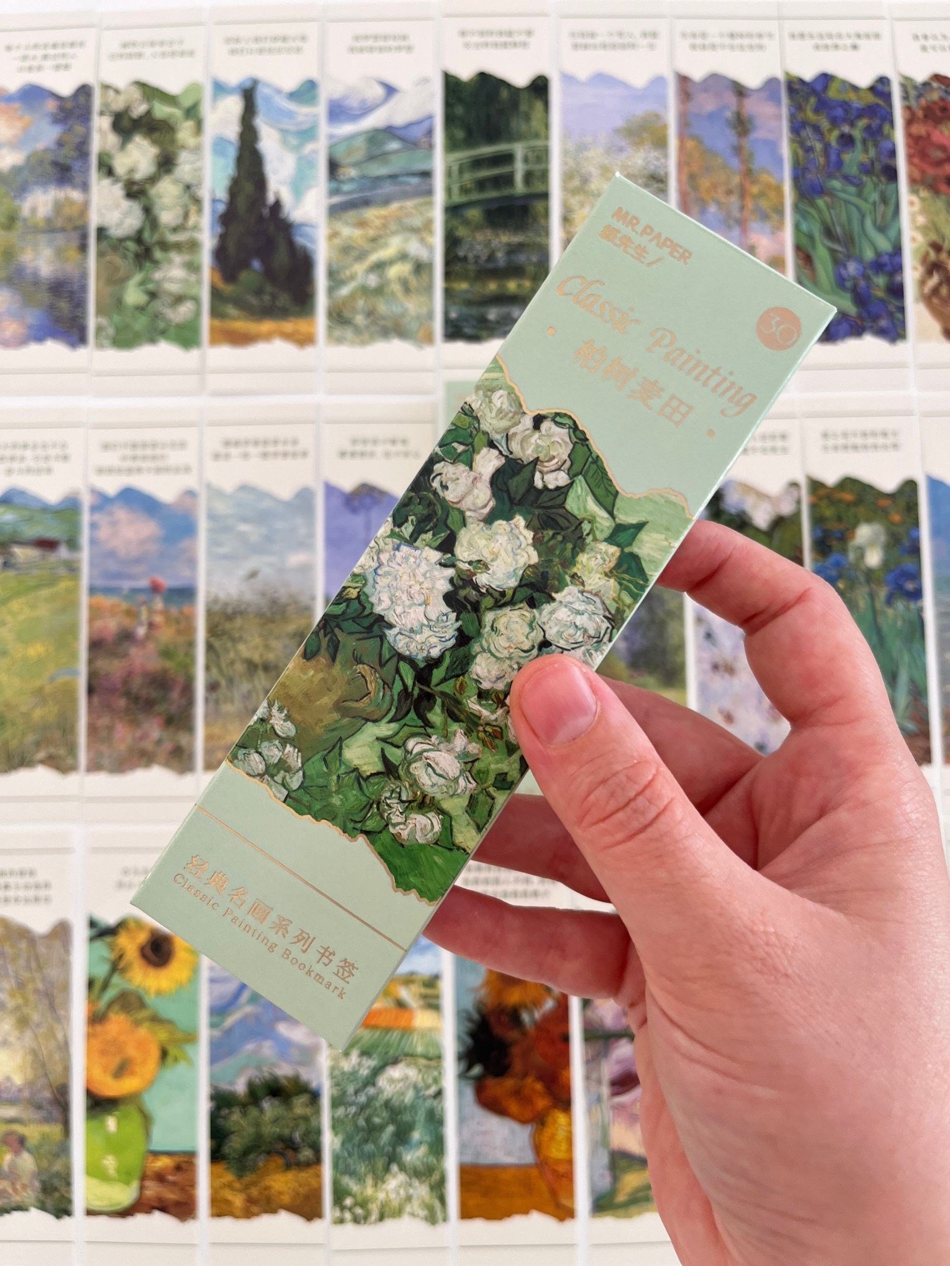 Green Art Collection Van Gogh & Monet 30’lu Kitap Ayracı Seti / Yer İmi