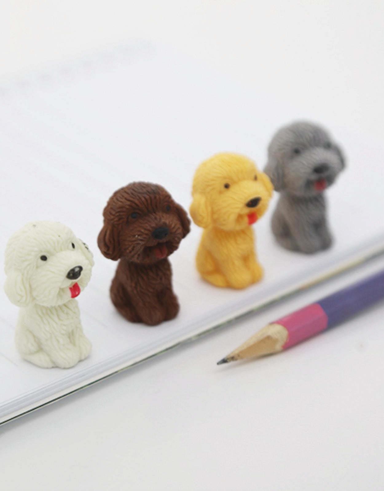 Gri Sevimli Dost Köpek Silgili Kalem Başlığı