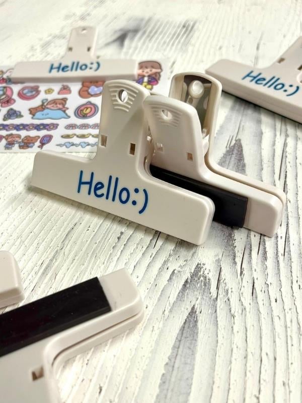 Hello:) Beyaz Renk Çok Fonksiyonlu Mıknatıslı Klips/Fotoğraf Mandalı/Kıskaç Ataş/Kitap Ayracı
