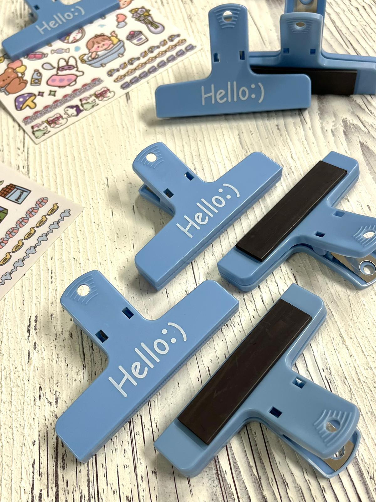 Hello:) Mavi Renk Çok Fonksiyonlu Mıknatıslı Klips/Fotoğraf Mandalı/Kıskaç Ataş/Kitap Ayracı