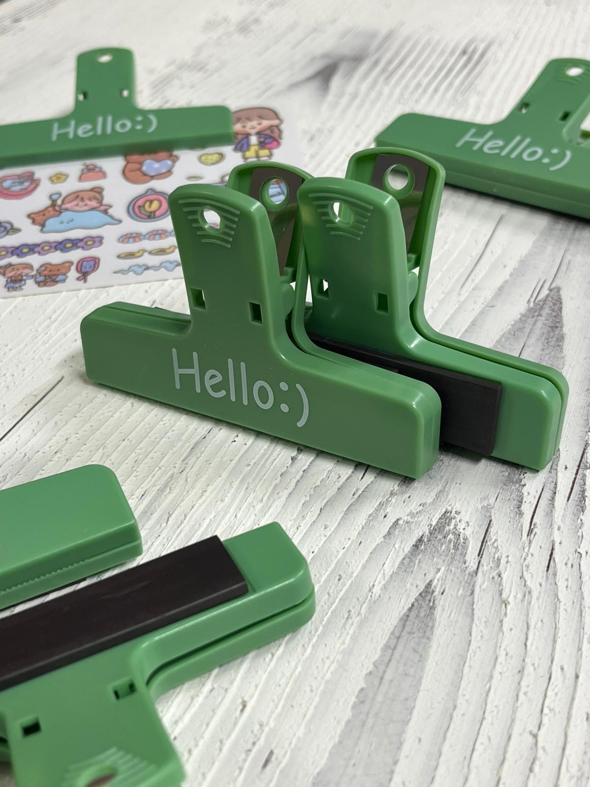 Hello:) Yeşil Renk Çok Fonksiyonlu Mıknatıslı Klips/Fotoğraf Mandalı/Kıskaç Ataş/Kitap Ayracı