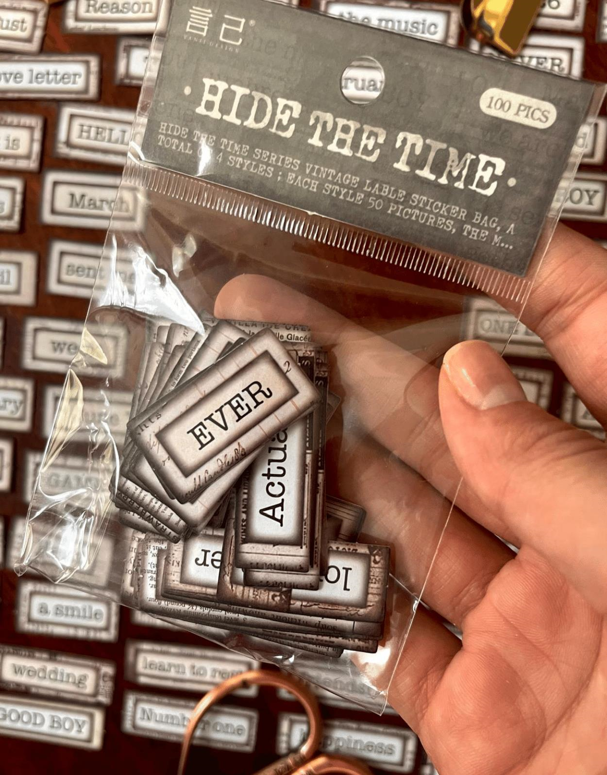 Hide The Time Serisi Never / The Musıc / Ever İngilizce Günlük Kelimeler 100 Adet Kağıt Sticker