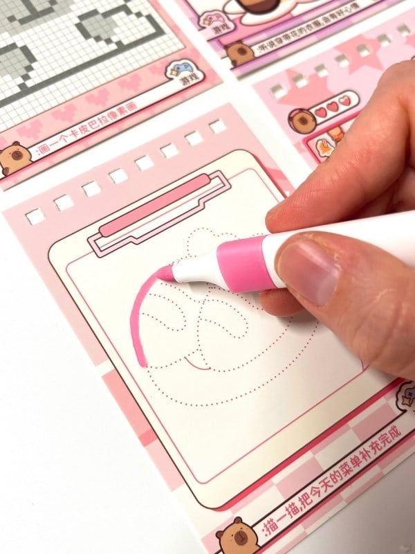 Kapibara Kombin Günlüğü 3Bölüm 42Yaprak Oyun ve Görev Tamamla Aktivite Sticker Seti/Etiket/Çıkartma