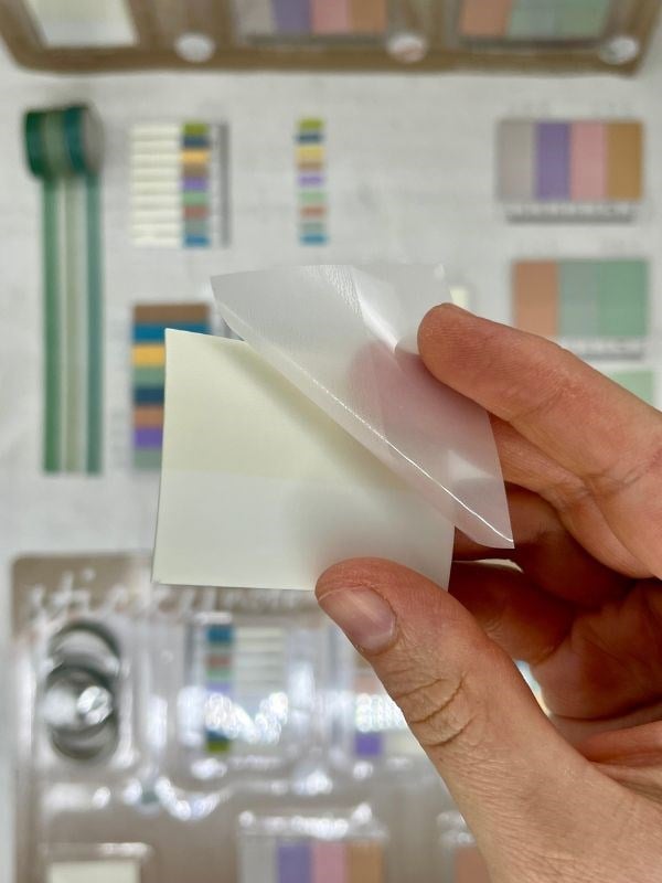 Karışık Tonlar Cetvelli Kahve Yeşil Mavi Renk İndeks Set Sticker/Post-it/Postit/Kitap Ayracı/Washi Bant