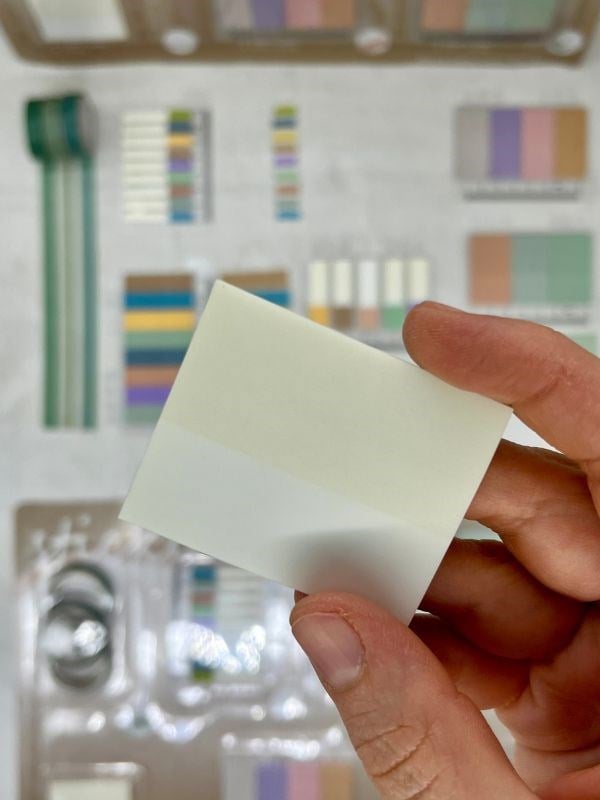 Karışık Tonlar Cetvelli Kahve Yeşil Mavi Renk İndeks Set Sticker/Post-it/Postit/Kitap Ayracı/Washi Bant