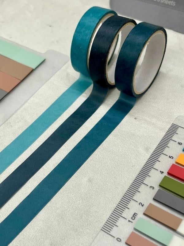 Karışık Tonlar Cetvelli Retro Renk İndeks Set Sticker/Post-it/Postit/Kitap Ayracı/Washi Bant