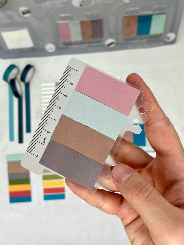 Karışık Tonlar Cetvelli Retro Renk İndeks Set Sticker/Post-it/Postit/Kitap Ayracı/Washi Bant