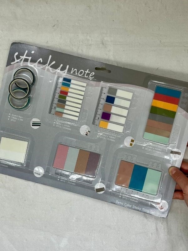Karışık Tonlar Cetvelli Retro Renk İndeks Set Sticker/Post-it/Postit/Kitap Ayracı/Washi Bant