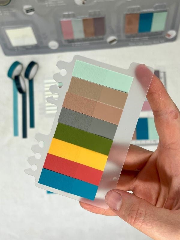 Karışık Tonlar Cetvelli Retro Renk İndeks Set Sticker/Post-it/Postit/Kitap Ayracı/Washi Bant