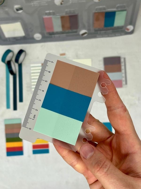 Karışık Tonlar Cetvelli Retro Renk İndeks Set Sticker/Post-it/Postit/Kitap Ayracı/Washi Bant