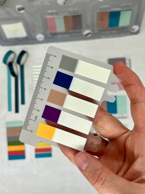 Karışık Tonlar Cetvelli Retro Renk İndeks Set Sticker/Post-it/Postit/Kitap Ayracı/Washi Bant