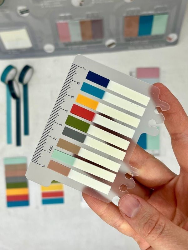 Karışık Tonlar Cetvelli Retro Renk İndeks Set Sticker/Post-it/Postit/Kitap Ayracı/Washi Bant