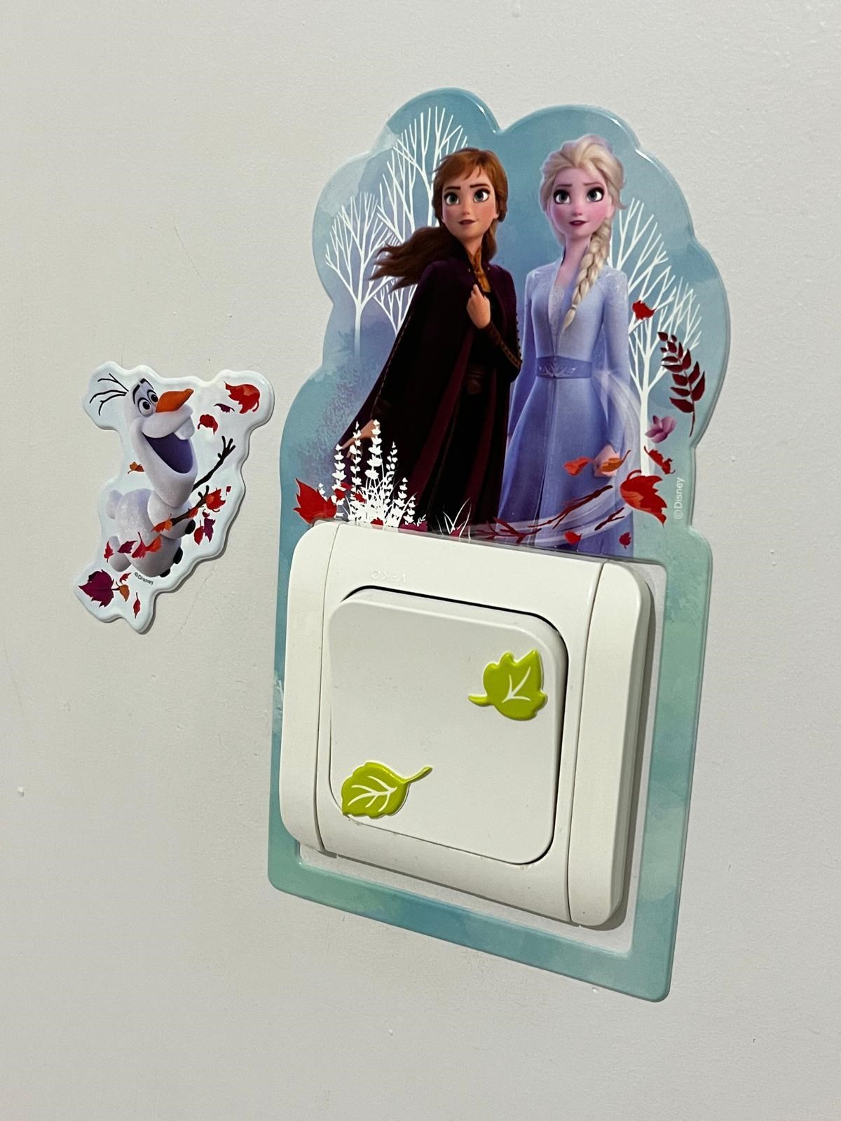 Karlar Ülkesi Prensesleri  Lamba Süsleme Büyük Boy Mavi Sticker  /Oda süslemesi / Duvar stickerı /Etiket