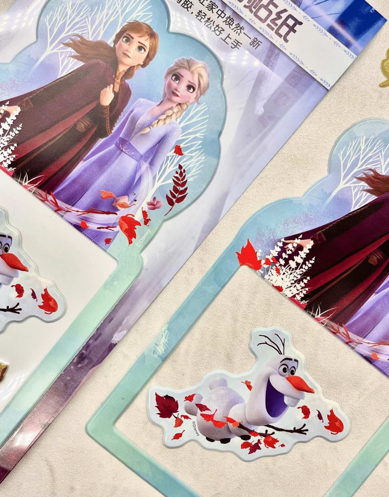 Karlar Ülkesi Prensesleri  Lamba Süsleme Büyük Boy Mavi Sticker  /Oda süslemesi / Duvar stickerı /Etiket