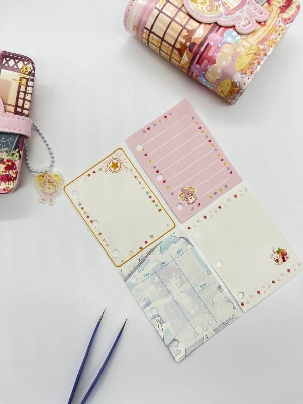 Kawaii Dessert Shop Tatlıcı Temalı Charmlı Mini Planlayıcı Spiralli Defter/80 Yaprak/Mıknatıs Ajanda