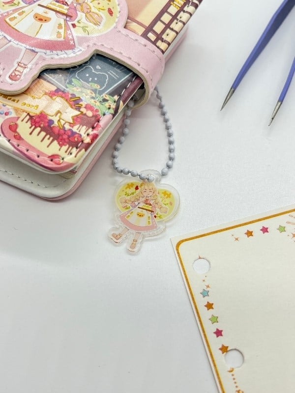 Kawaii Dessert Shop Tatlıcı Temalı Charmlı Mini Planlayıcı Spiralli Defter/80 Yaprak/Mıknatıs Ajanda