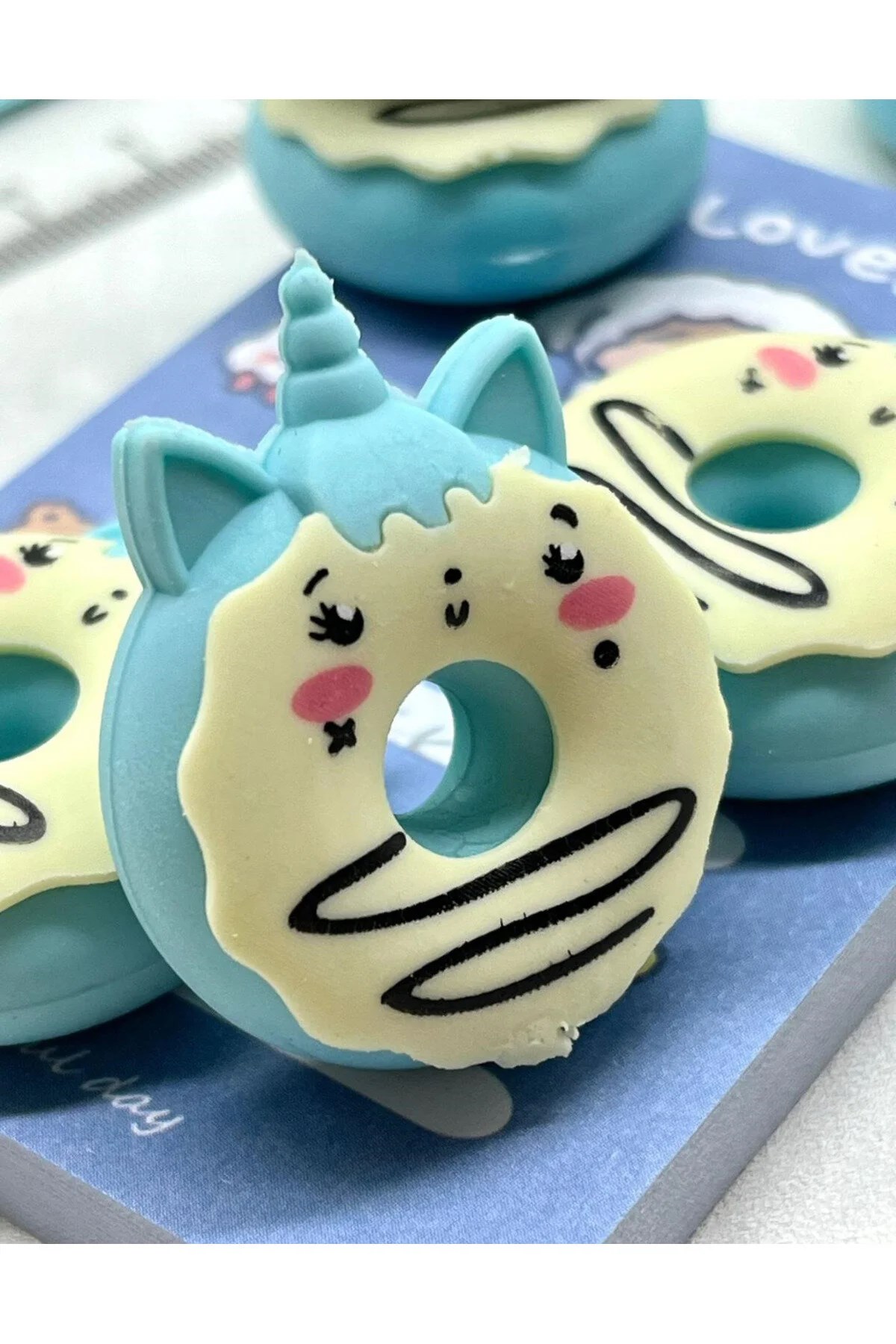 Kawaii Donut Mavi Silgi