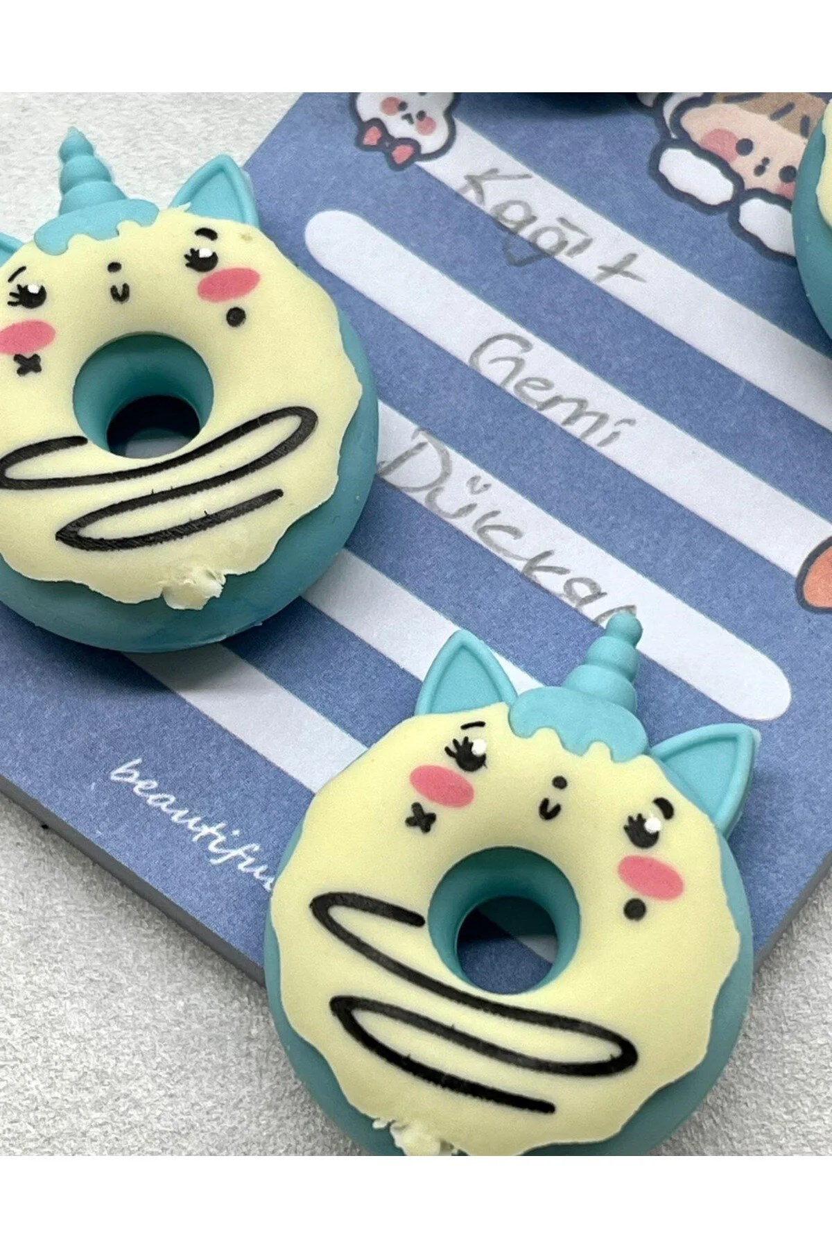 Kawaii Donut Mavi Silgi