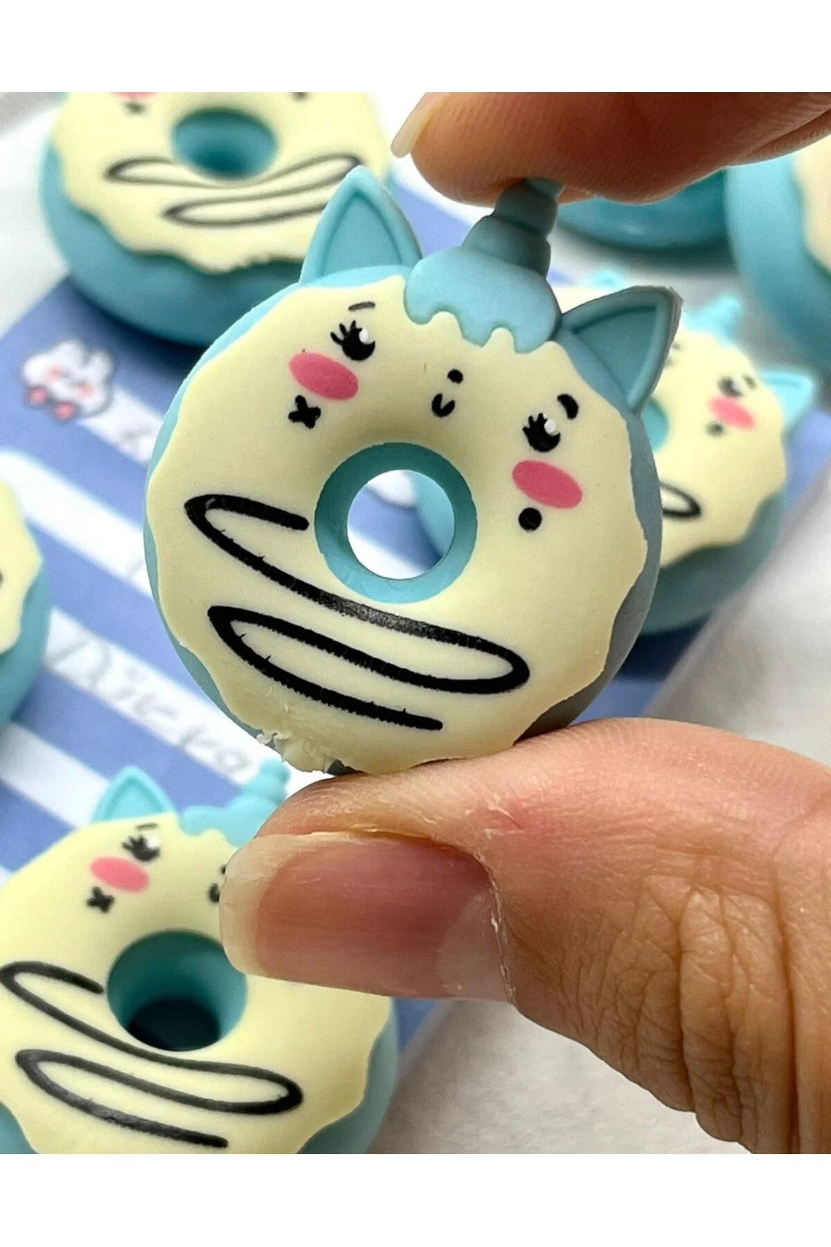 Kawaii Donut Mavi Silgi