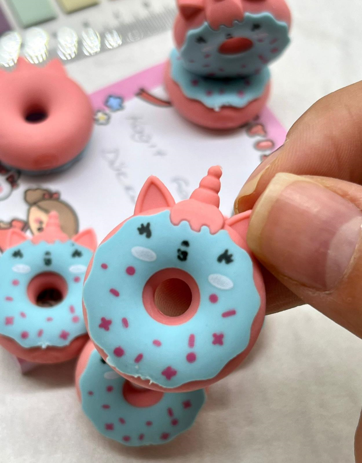 Kawaii Donut Pembe Silgi