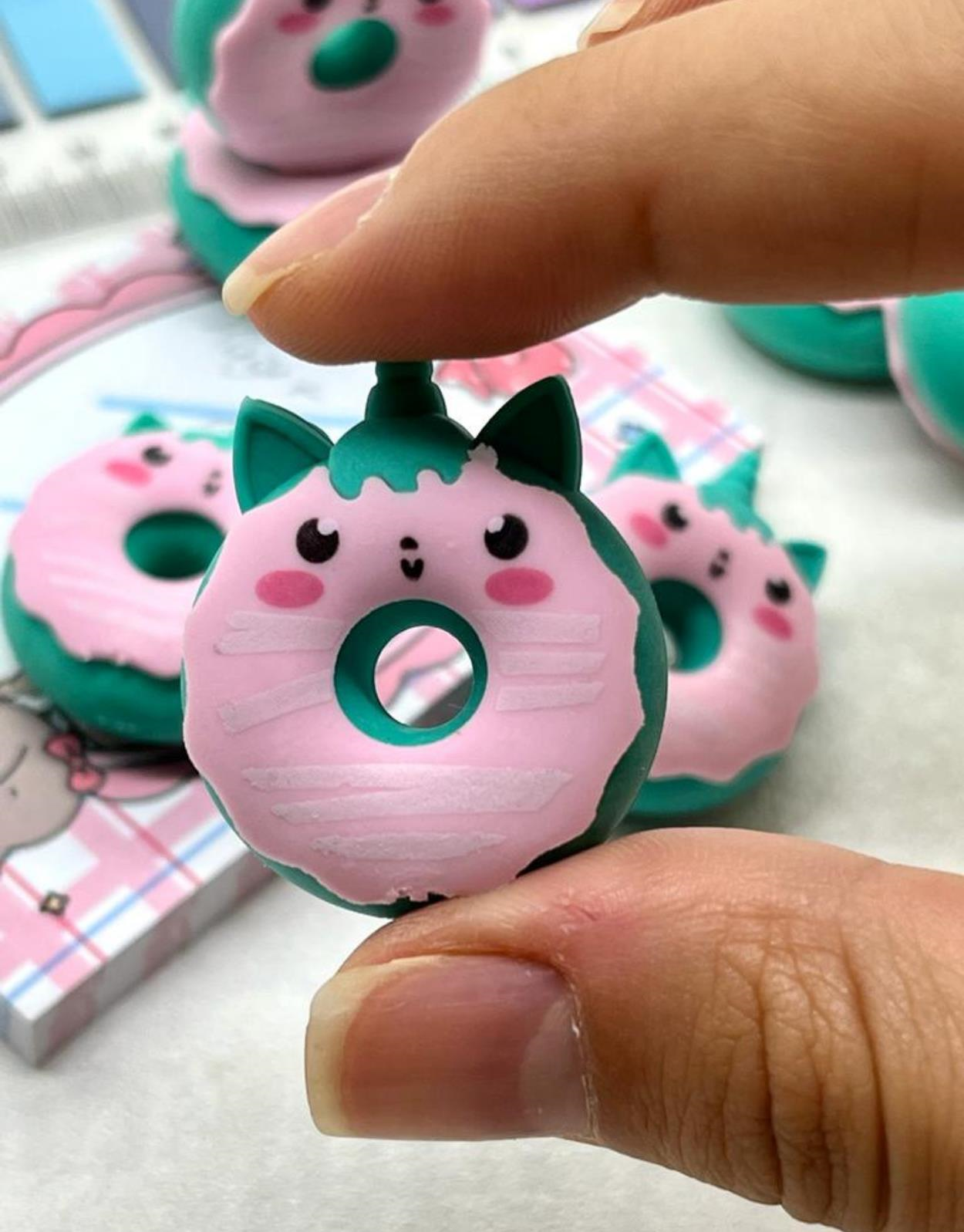 Kawaii Donut Turkuaz Silgi