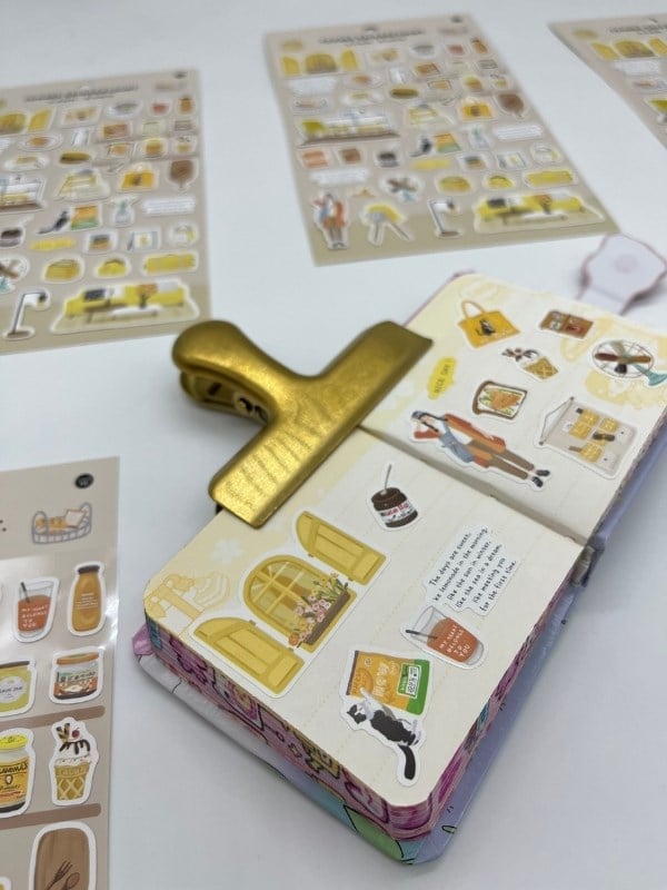 Kawaii Günlük Rutinler 42 Adet Tek Yaprak Sarı Paket Sticker / Bullet Journal / Ajanda