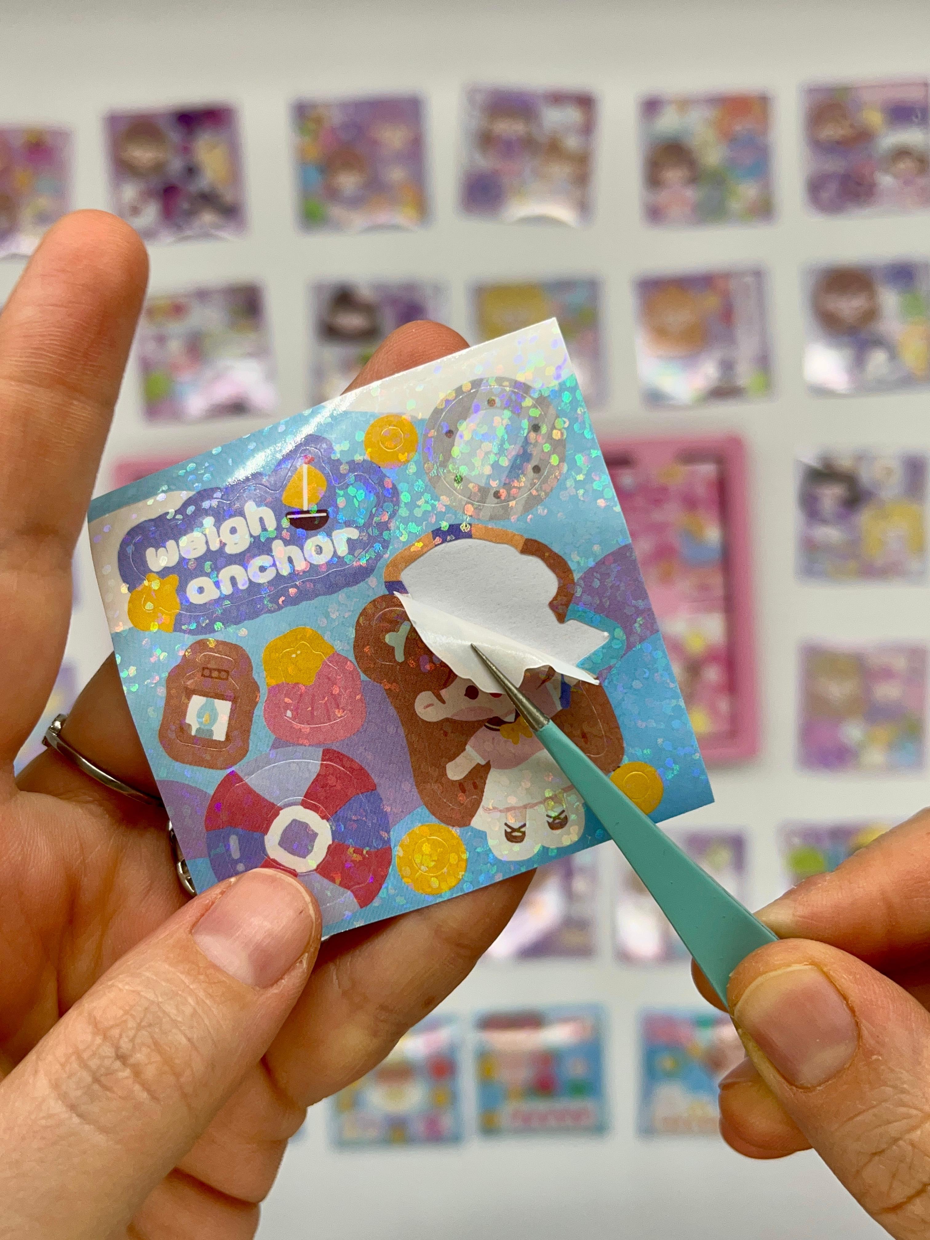 Kawaii Holografik Parıltı Kız Dünyası 8 Bölüm 200 Yaprak 1831 Adet Kutu Sticker Set/Etiket/Çıkartma