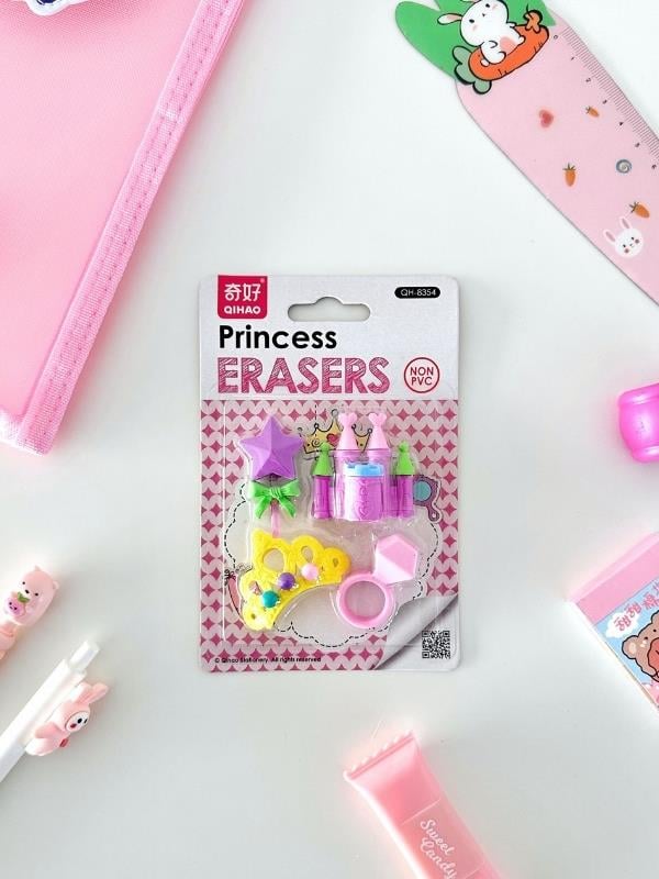 Kawaii Pink Dream 10 Parça Dopdolu Tatlı Pembe Çocuk Kırtasiye Seti/File Çanta/Sticker/Defter/Kalem