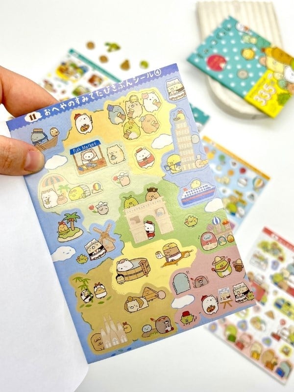 Kawaii Sumikko Gurashi Dünyası 16 Yaprak 335 Adet Sticker Defteri/Etiket/Çıkartma