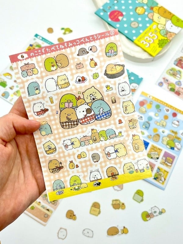 Kawaii Sumikko Gurashi Dünyası 16 Yaprak 335 Adet Sticker Defteri/Etiket/Çıkartma