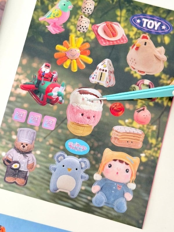 Kawaii Toy Box Oyuncaklar Serisi Mavi Paket 20 Yaprak 421 Adet Sticker Defteri/Etiket/Çıkartma