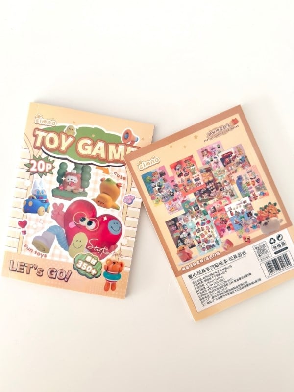 Kawaii Toy Game World Oyuncaklar Sarı Paket 20 Yaprak 354 Adet Sticker Defteri/Etiket/Çıkartma