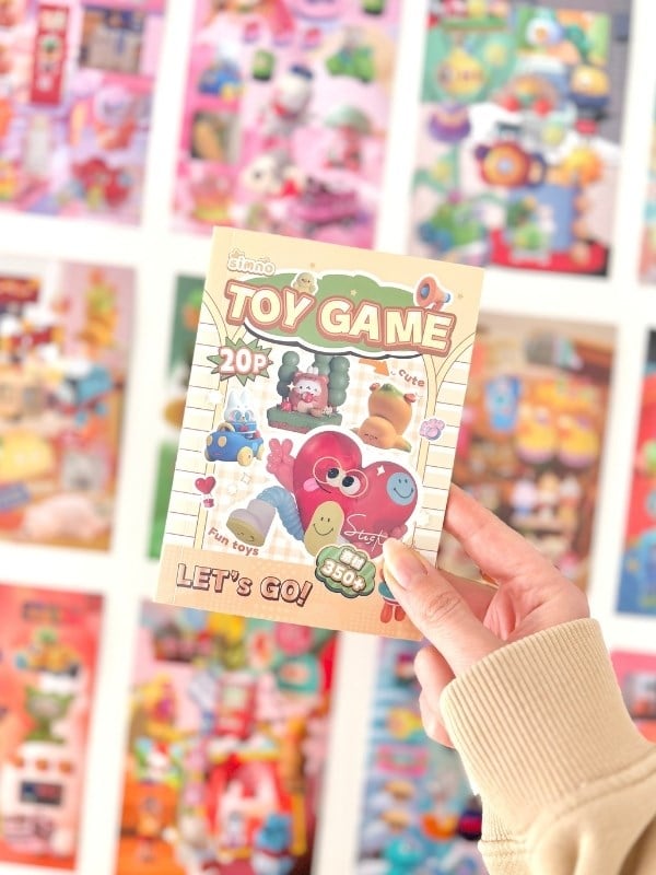 Kawaii Toy Game World Oyuncaklar Sarı Paket 20 Yaprak 354 Adet Sticker Defteri/Etiket/Çıkartma