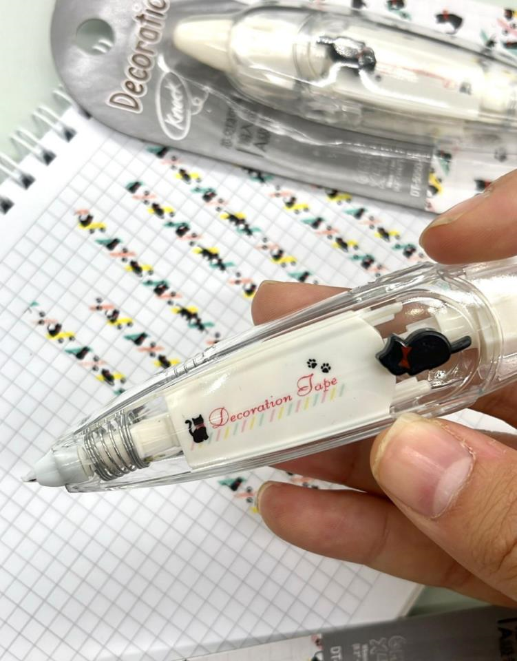 Kedi ve Pati Desenli Süsleme Bandı Tipex / Tipeks / Bullet Journal