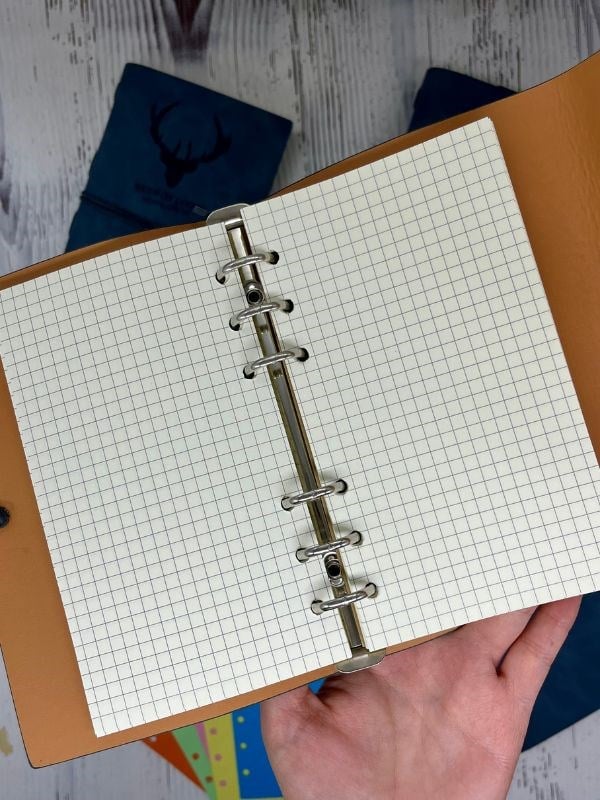 Keep On Going Binderli Deri Kapak Depolama Dosyalı Mavi Renk Özel Tasarım Ajanda/Notebook/Klasörlü Defter