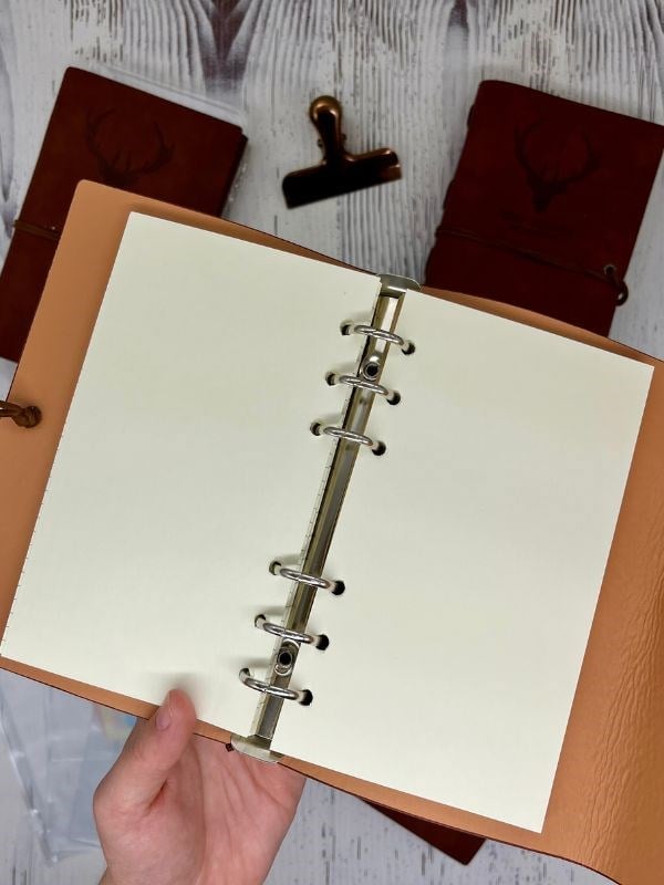 Keep On Going Binderli Deri Kapak Depolama Dosyalı Kahverengi Özel Tasarım Ajanda/Notebook/Klasörlü Defter