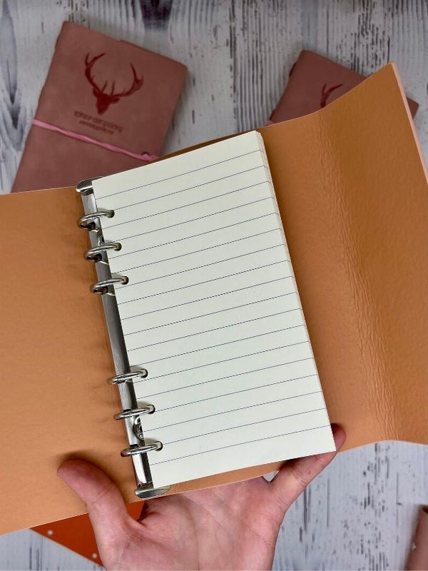 Keep On Going Binderli Deri Kapak Depolama Dosyalı Pembe Renk Özel Tasarım Ajanda/Notebook/Klasörlü Defter