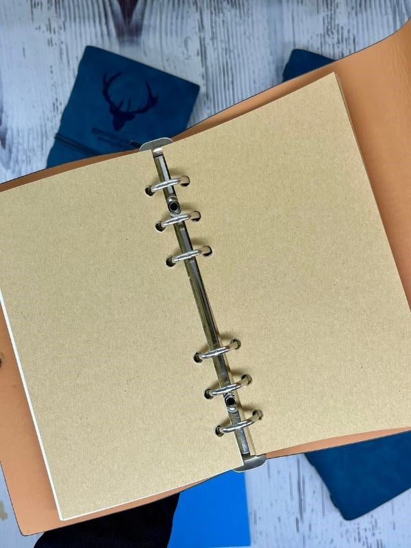 Keep On Going Binderli Deri Kapak Depolama Dosyalı Mavi Renk Özel Tasarım Ajanda/Notebook/Klasörlü Defter