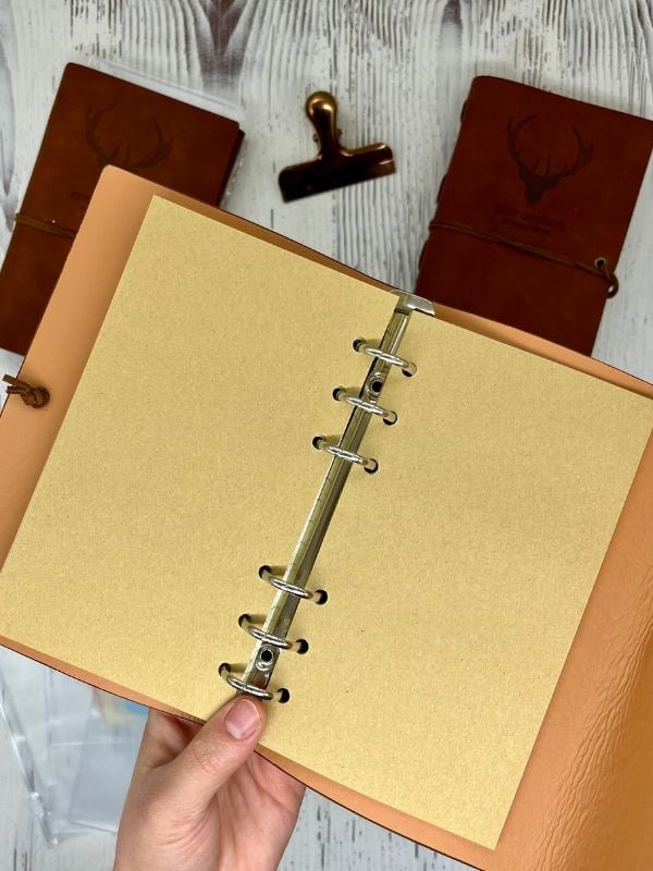 Keep On Going Binderli Deri Kapak Depolama Dosyalı Kahverengi Özel Tasarım Ajanda/Notebook/Klasörlü Defter