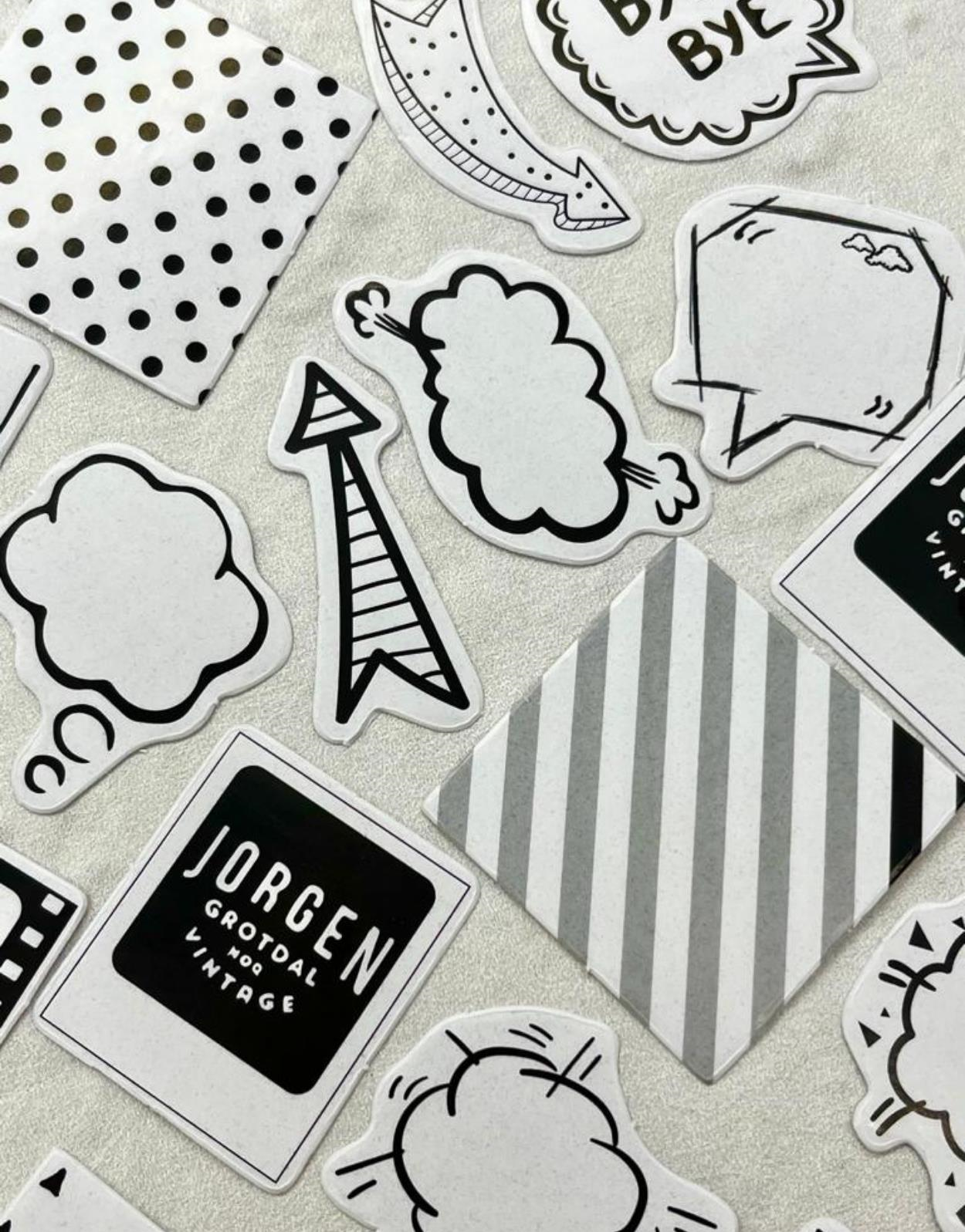 Konuşma Baloncuklu Kutu Sticker / Bullet Journal / Defter Süsleme/ Çıkartma / Scrapbook