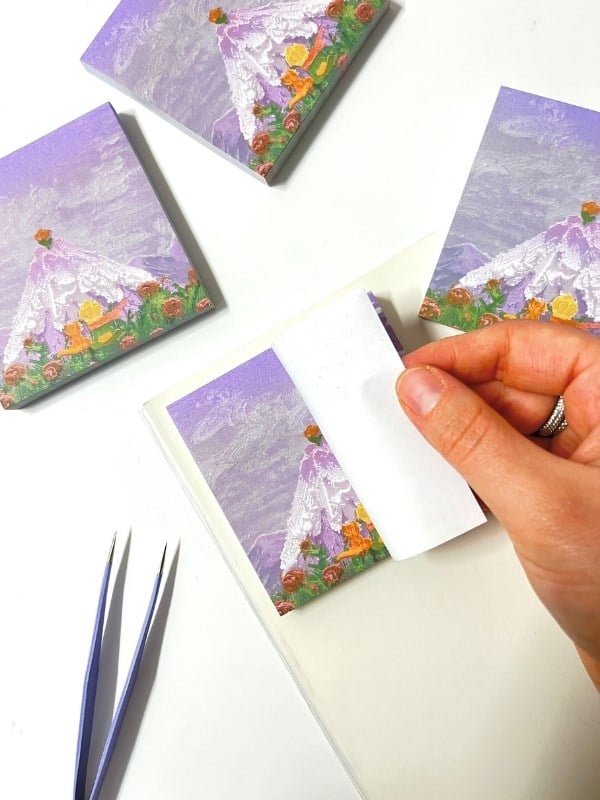 Küçük Prens Temalı Mor Dağ ve Kedi Desenli Postit/Post-it/Yapışkanlı Not Kağıdı/Sticky Note