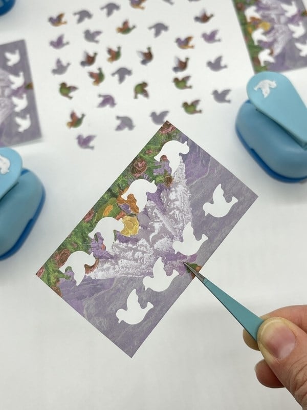 Kuş Desenli Orta Boy Mavi Renk Delgeç Scrapbook Şekil Kesici Punch