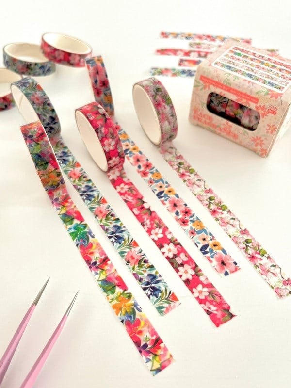 Lace Fragrance Bahar Çiçekleri Temalı 5'li Washi Bant Set (5*2m)/Masking Tape/Desenli Bant