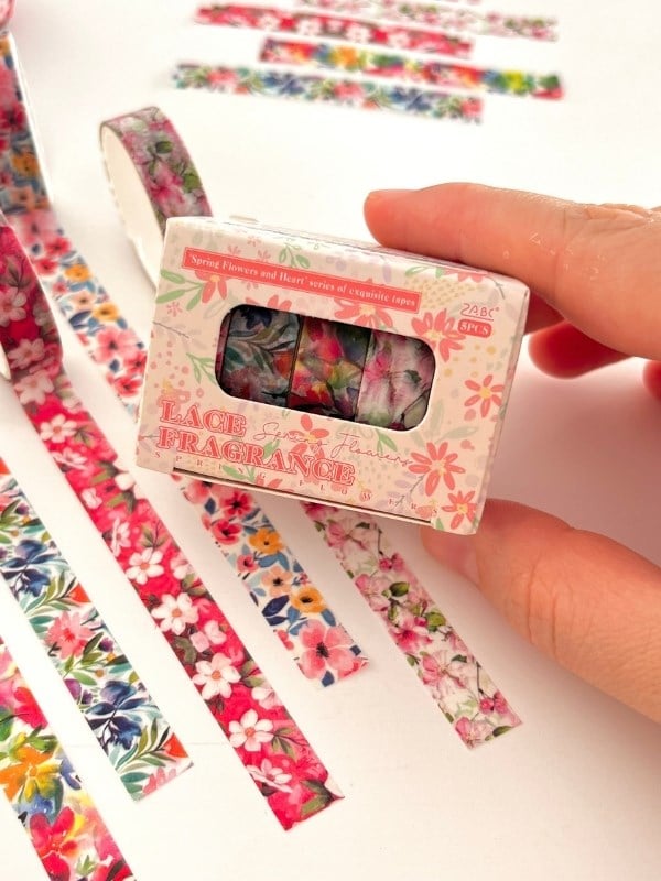 Lace Fragrance Bahar Çiçekleri Temalı 5'li Washi Bant Set (5*2m)/Masking Tape/Desenli Bant