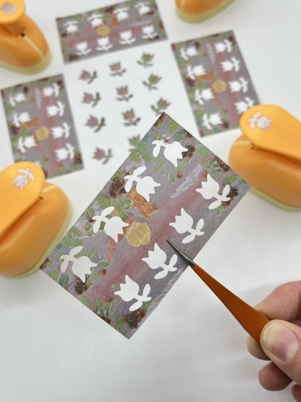 Lale Desenli Orta Boy Turuncu Renk Delgeç Scrapbook Şekil Kesici Punch