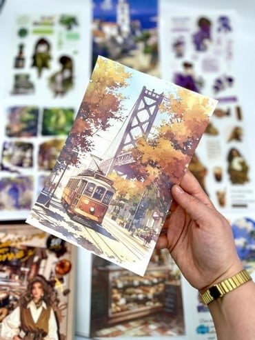 Leisure Time Seyahat ve Kahve 30 Yaprak 384 Adet Sticker 20 Yaprak Scrapbook Kağıdı/Etiket/Çıkartma