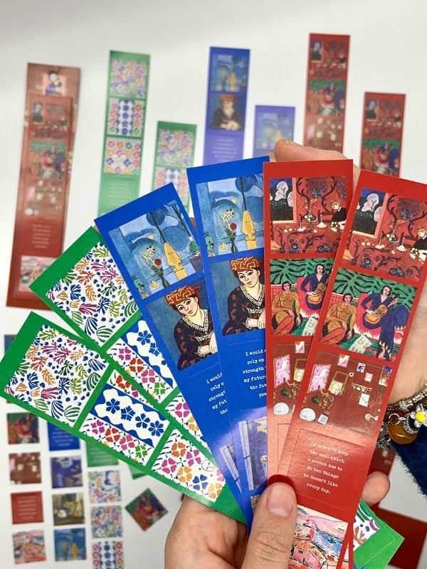 Matisse Tablo ve Mottolu 6 Yaprak 30 Adet Sticker Set/Etiket/Çıkartma/Bullet Journal