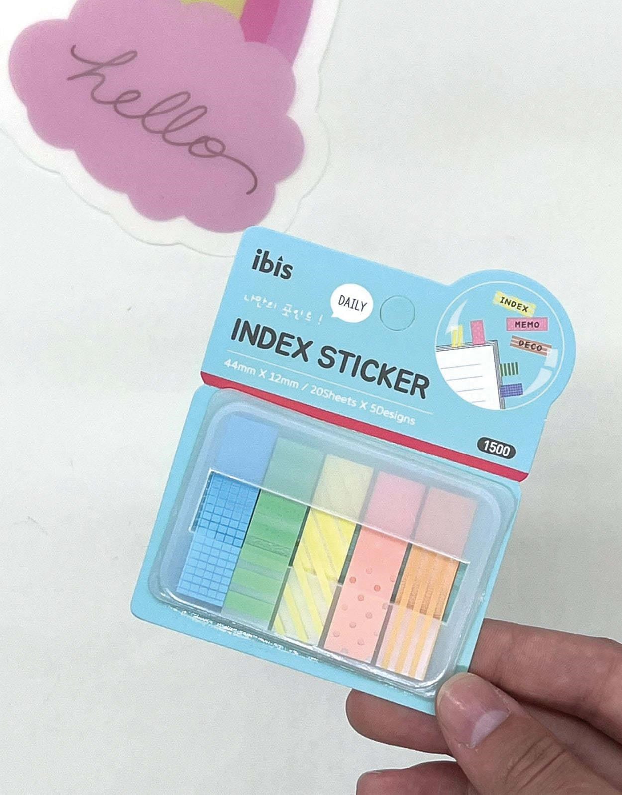 Mavi İndex Sticker
