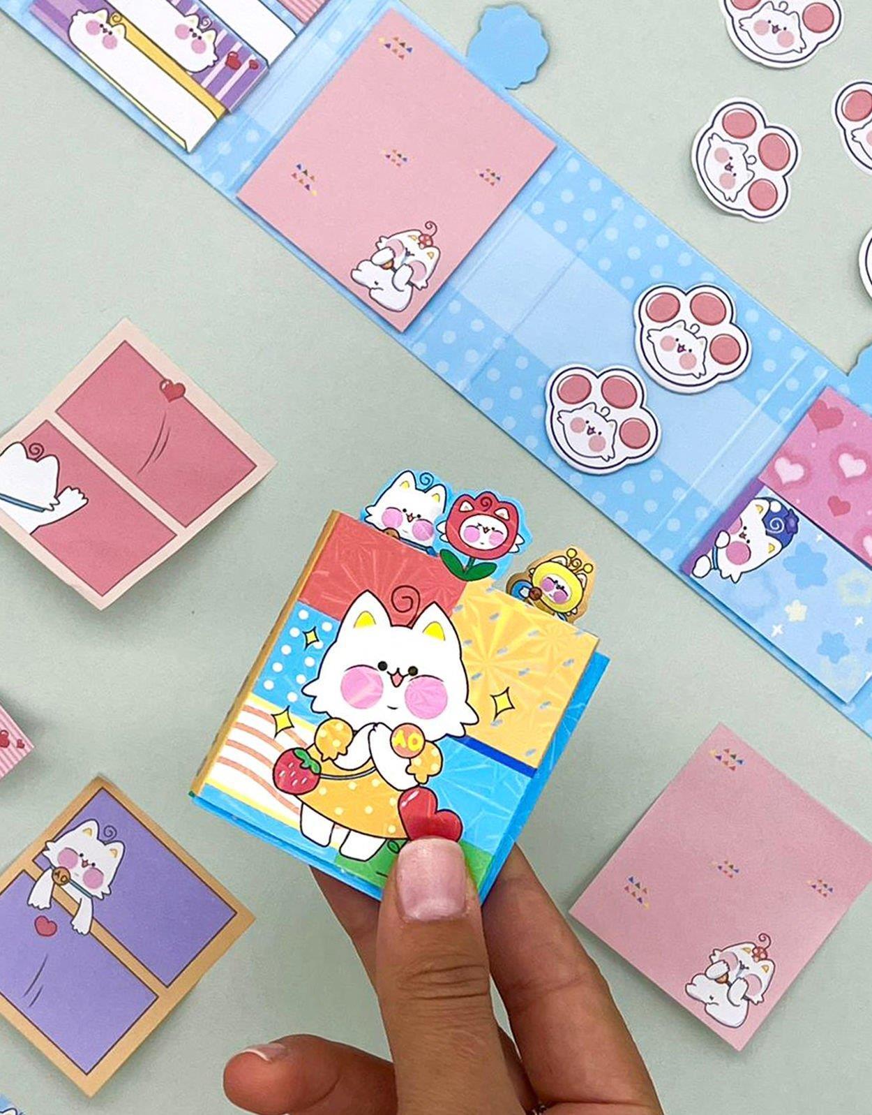 Mavi Kapaklı Kediler Post-it