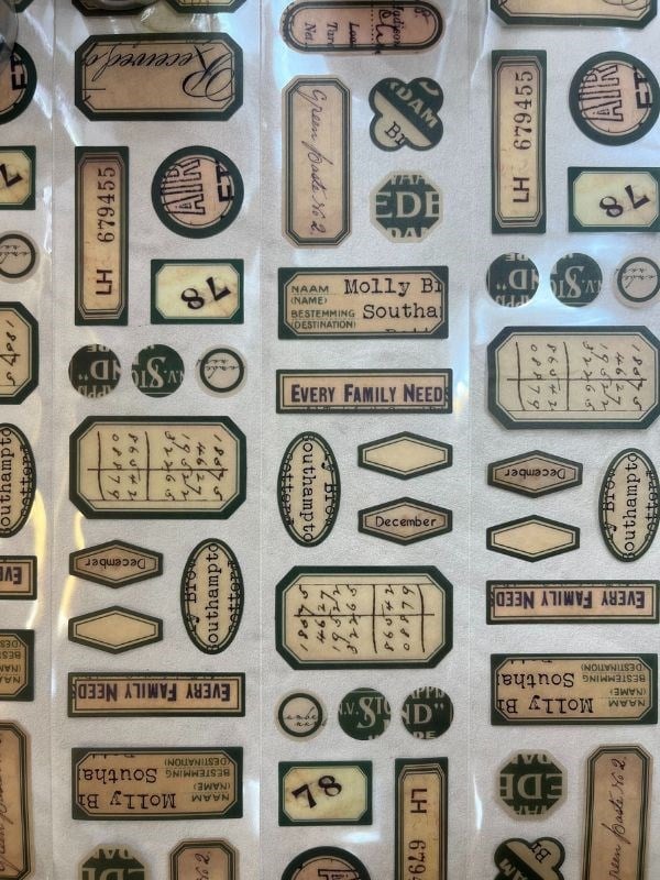 Memory of Display Retro Yeşil Renk Tek Tek Çıkartma Pul Washi Bant/Sticker/Çıkartma/Bullet Journal/Defter Süsleme
